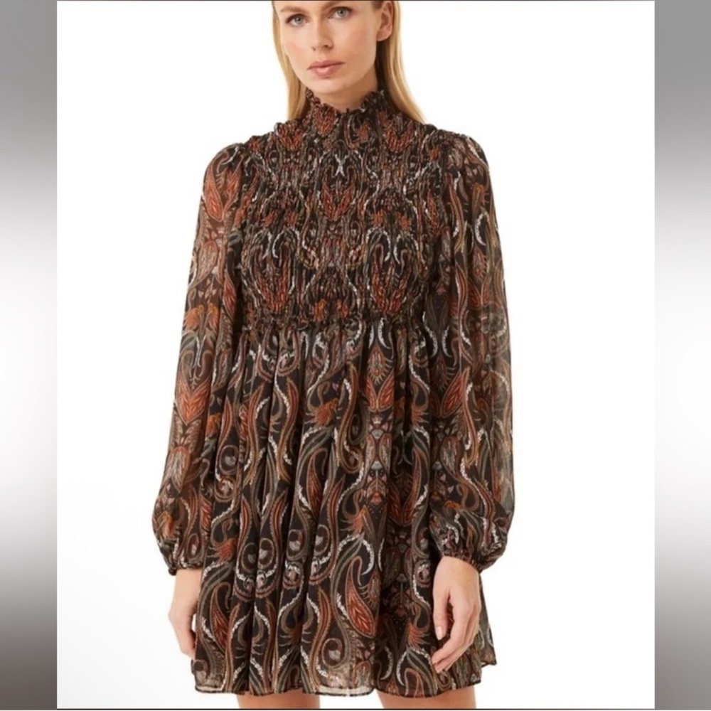 Misa Los Angeles Multicolor Paisley Dress